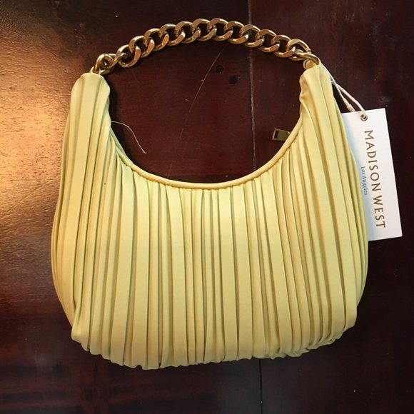 Madison West Handbags - Madison West Pleated Shoulder Bag